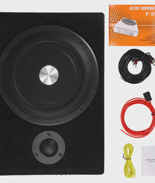 Podofo 8 inch 600W Slanke Actieve Onder-Zetel Subwoofer met Krachtige Versterker