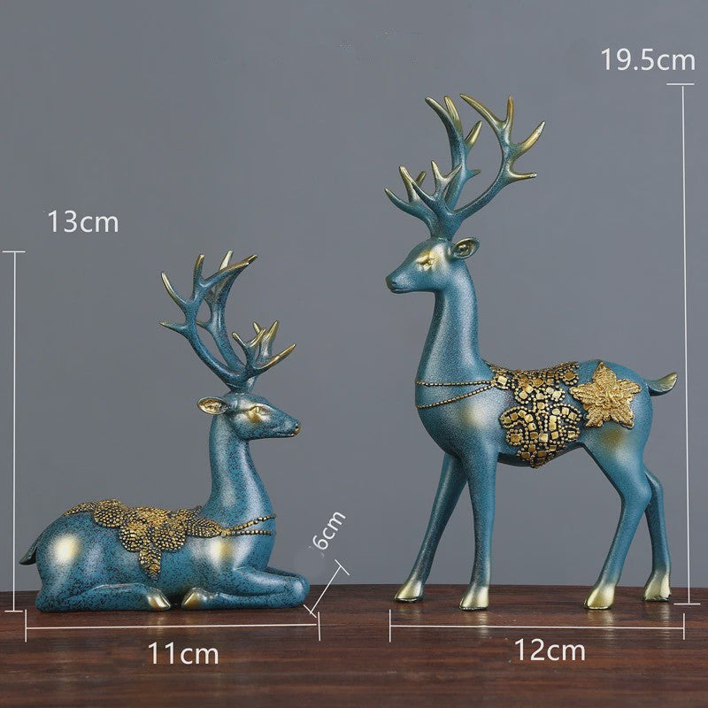 Nordic Hertenkop Resin Beeld - Stijlvolle Woondecoratie & Moderne Sculptuur