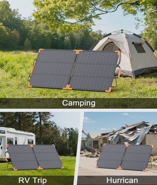 MHPOWOS 100W Bifacial Zonnepaneel - Draagbaar, Hoge Efficiëntie voor Camping & Outdoor