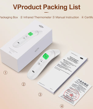 Cofoe Digitale Infrarood Thermometer: Contactloos Meten voor Lichaam, Oor & Objecten