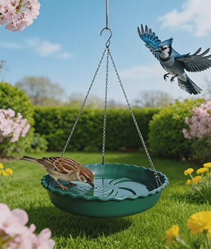 Hangende Vogelvoeder en Badstation - Alles-in-één Voeder- en Badplaats voor Tuin & Balkon