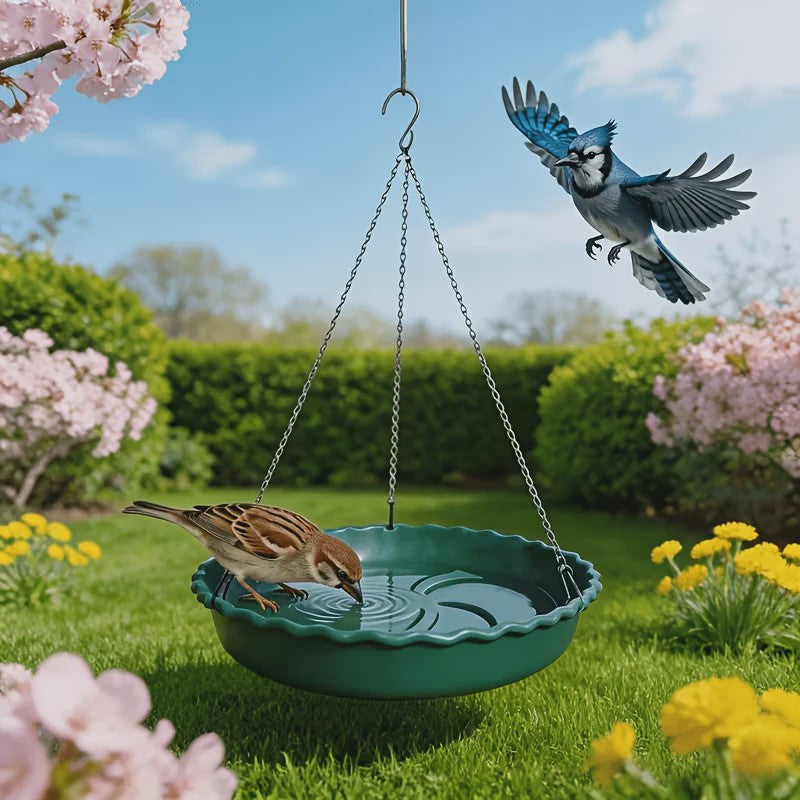 Hangende Vogelvoeder en Badstation - Alles-in-één Voeder- en Badplaats voor Tuin & Balkon