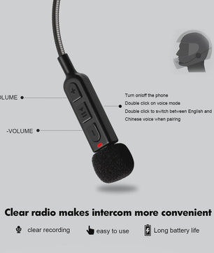 Motorhelm Bluetooth 5.3 Headset - Draadloze Stereo Communicatie & Handsfree Bellen