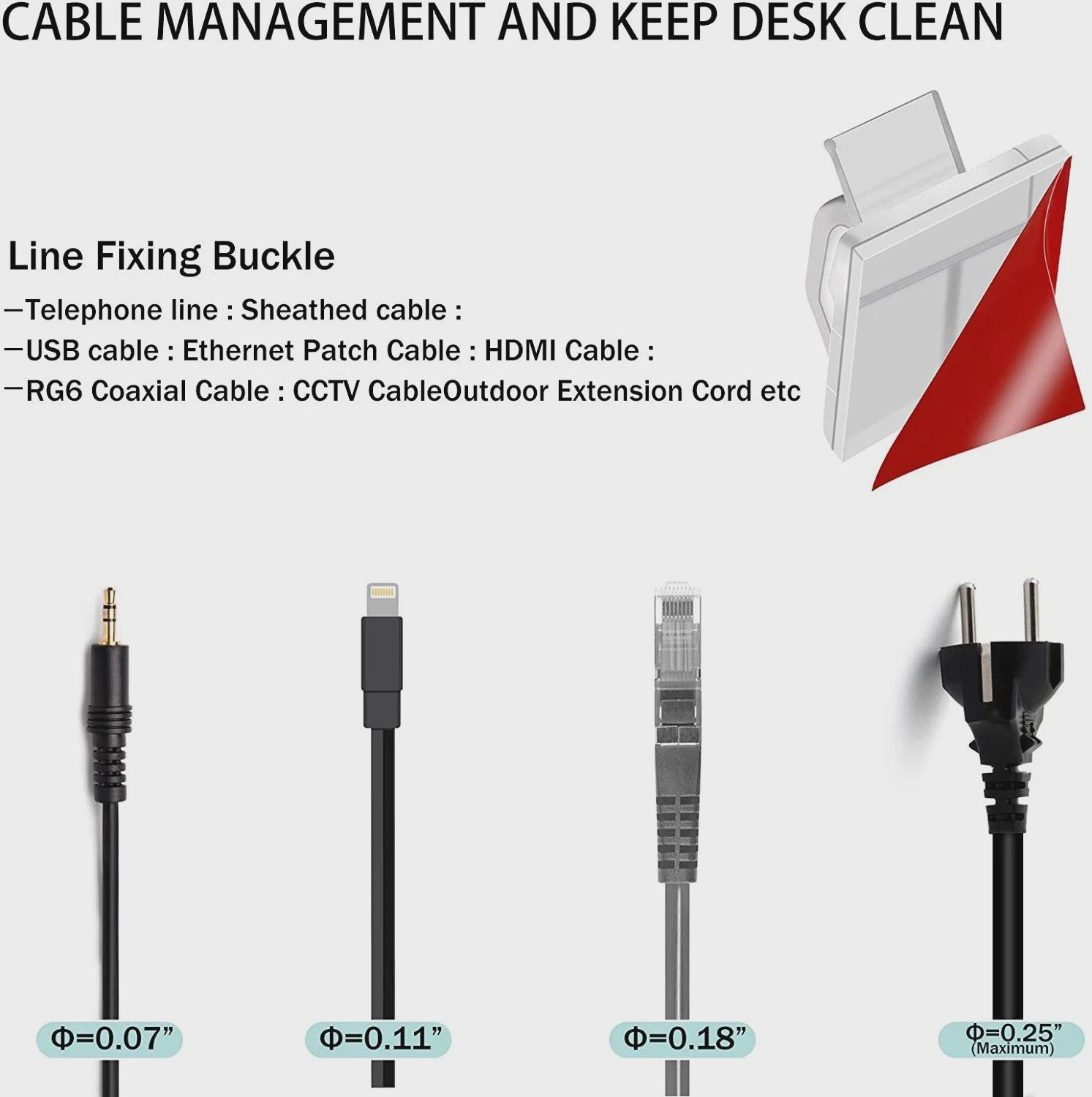 50 Stuks Kabel Organizer Clips - Kabelmanagement & Snoerhouder voor Bureau, Wandmontage & Opladen