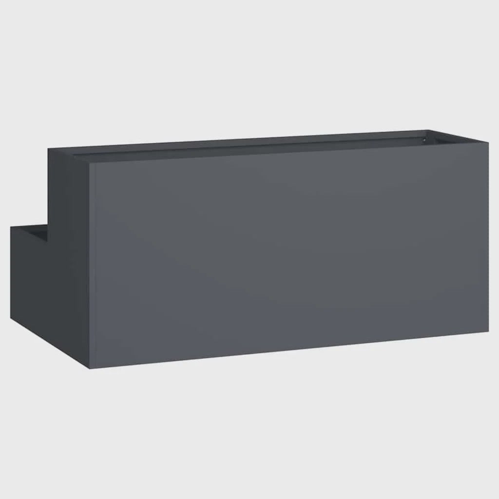 2-Laags Plantenbak 100x60x45 cm Antraciet Staal - Verhoogd Buitenbed