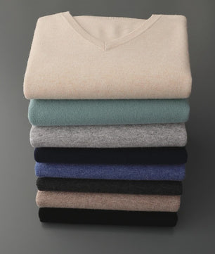 Herfst & Winter Heren V-hals Kasjmier Trui - Los, Dik & Casual
