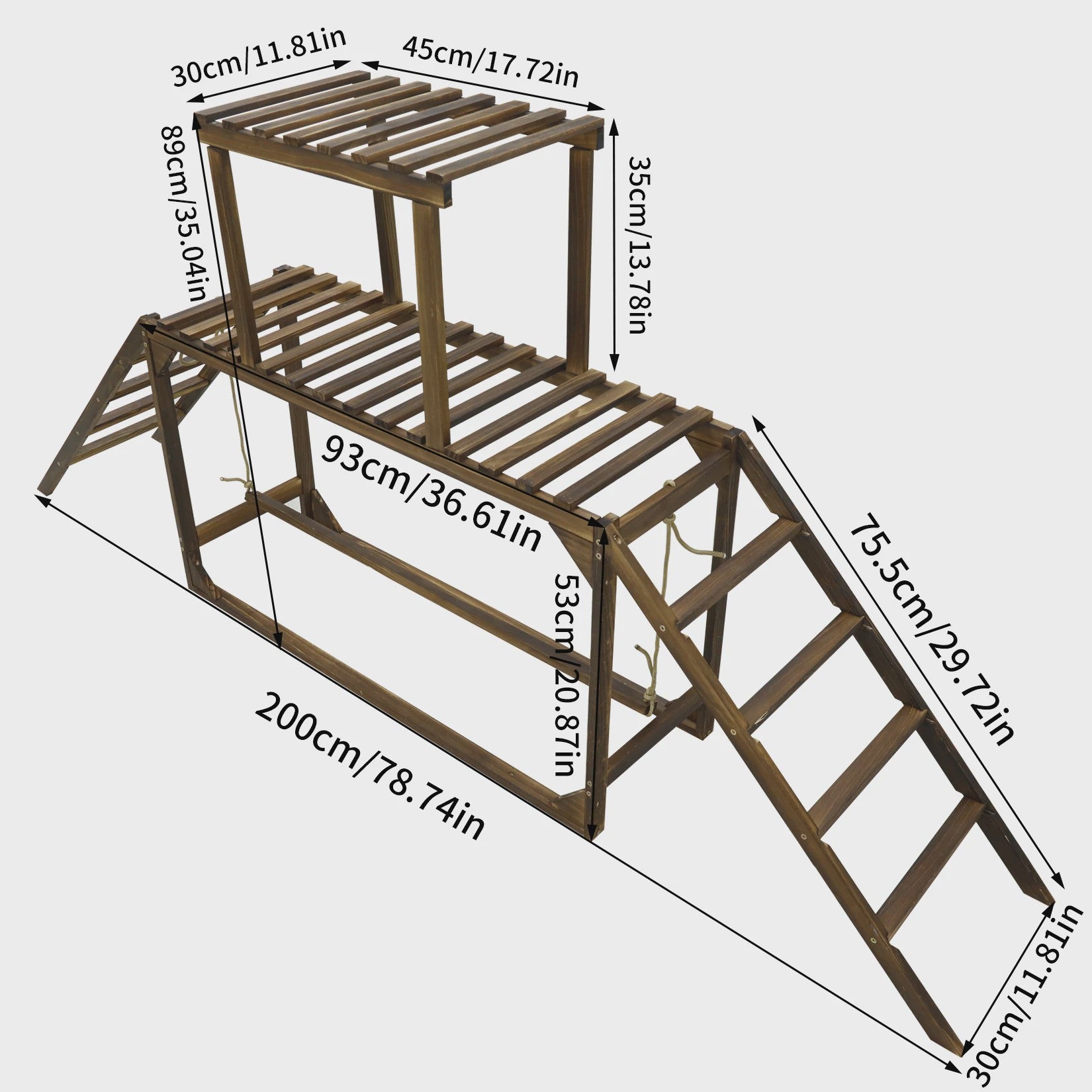 Houten Kippenhok Speelplatform met Schommel en Ladders - Verrijk de Achtertuin
