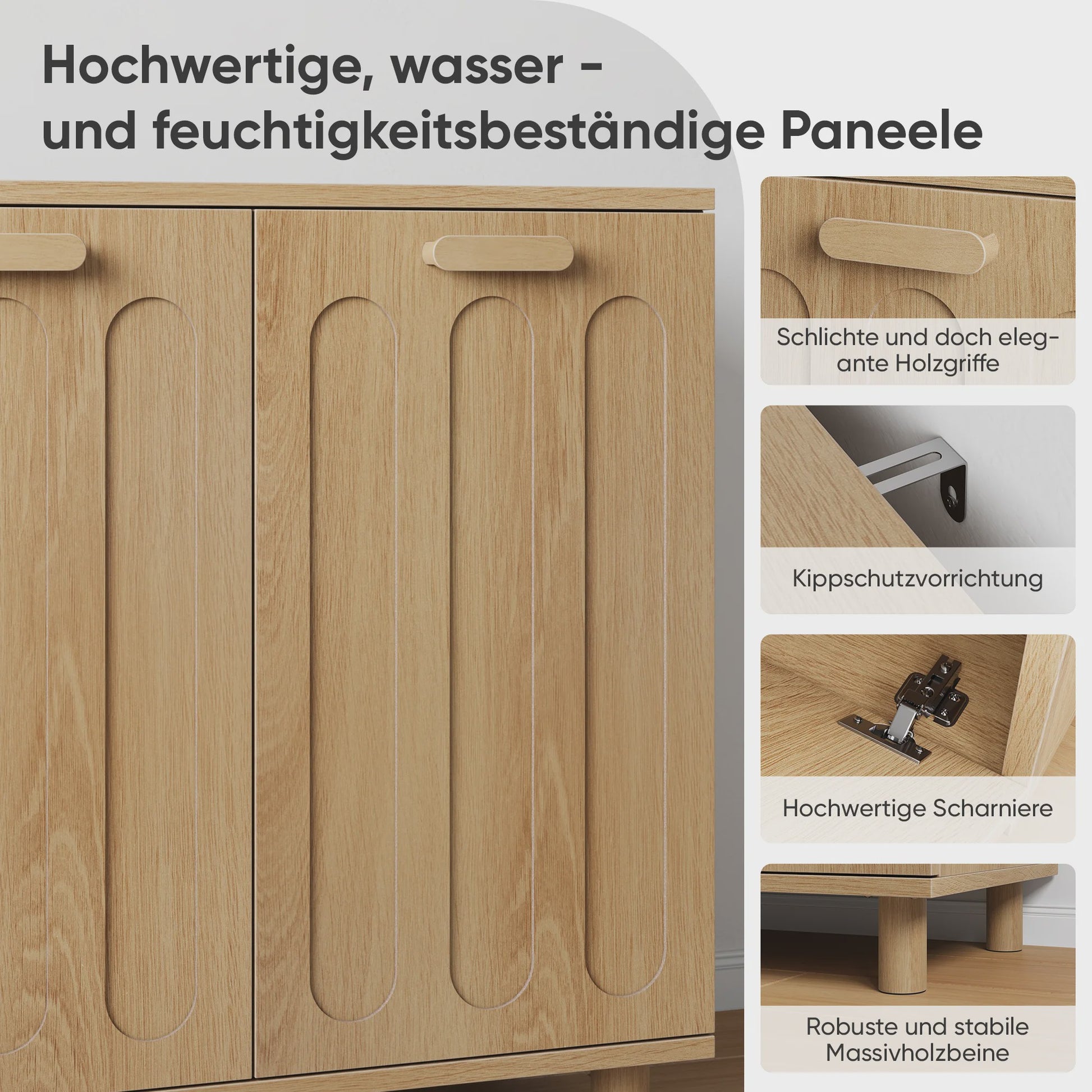Modern Minimalistisch Opbergkastje met Verborgen Opbergruimte - Multifunctioneel voor Badkamer & Wasruimte