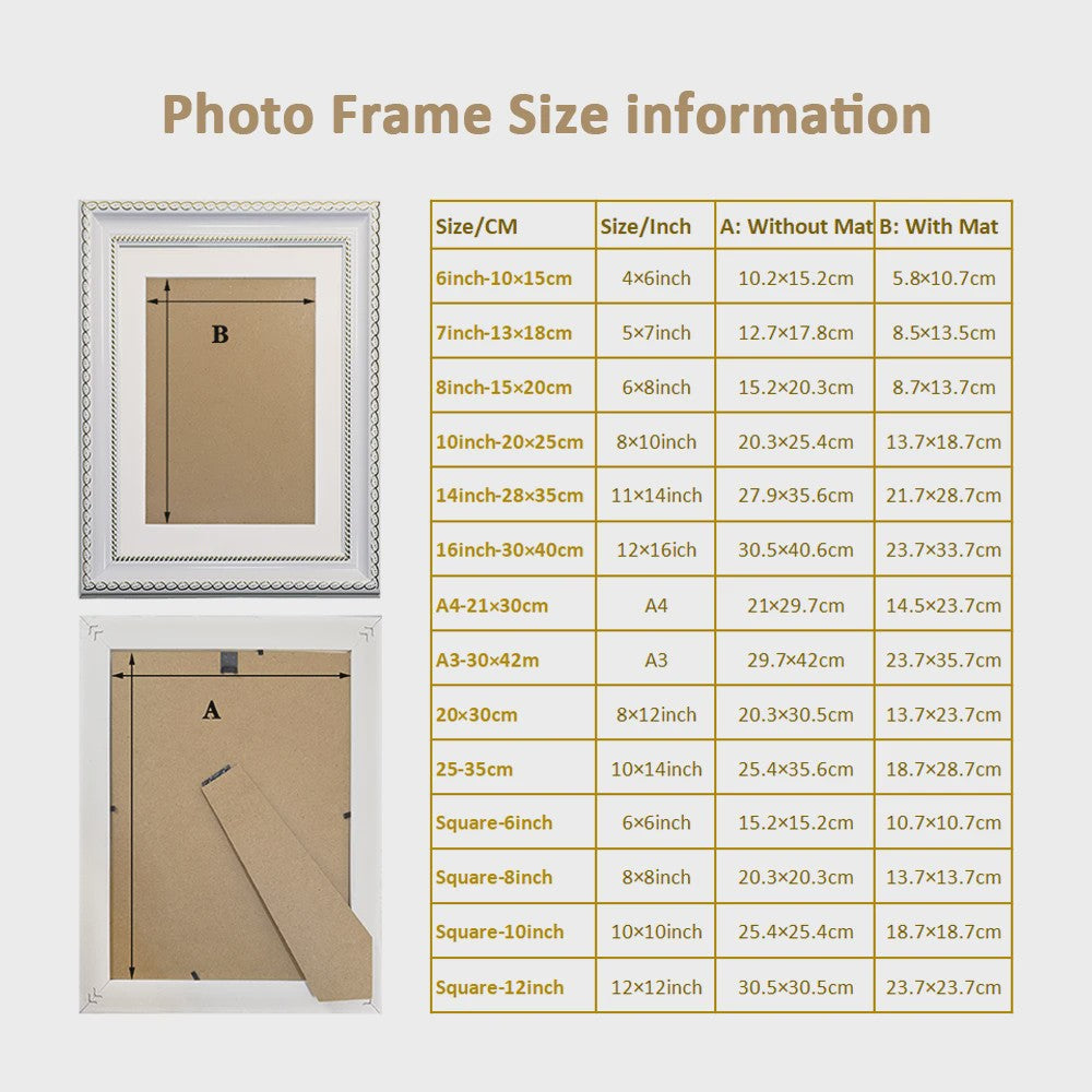 Veelzijdige Fotolijst 10x15, 15x20, 20x25cm - Voor Muur & Tafel, Decoratie & Cadeau