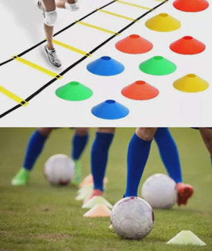 Agility Ladder & Voetbal Trainingscones Set voor Snelheid, Wendbaarheid en Voetbaltraining