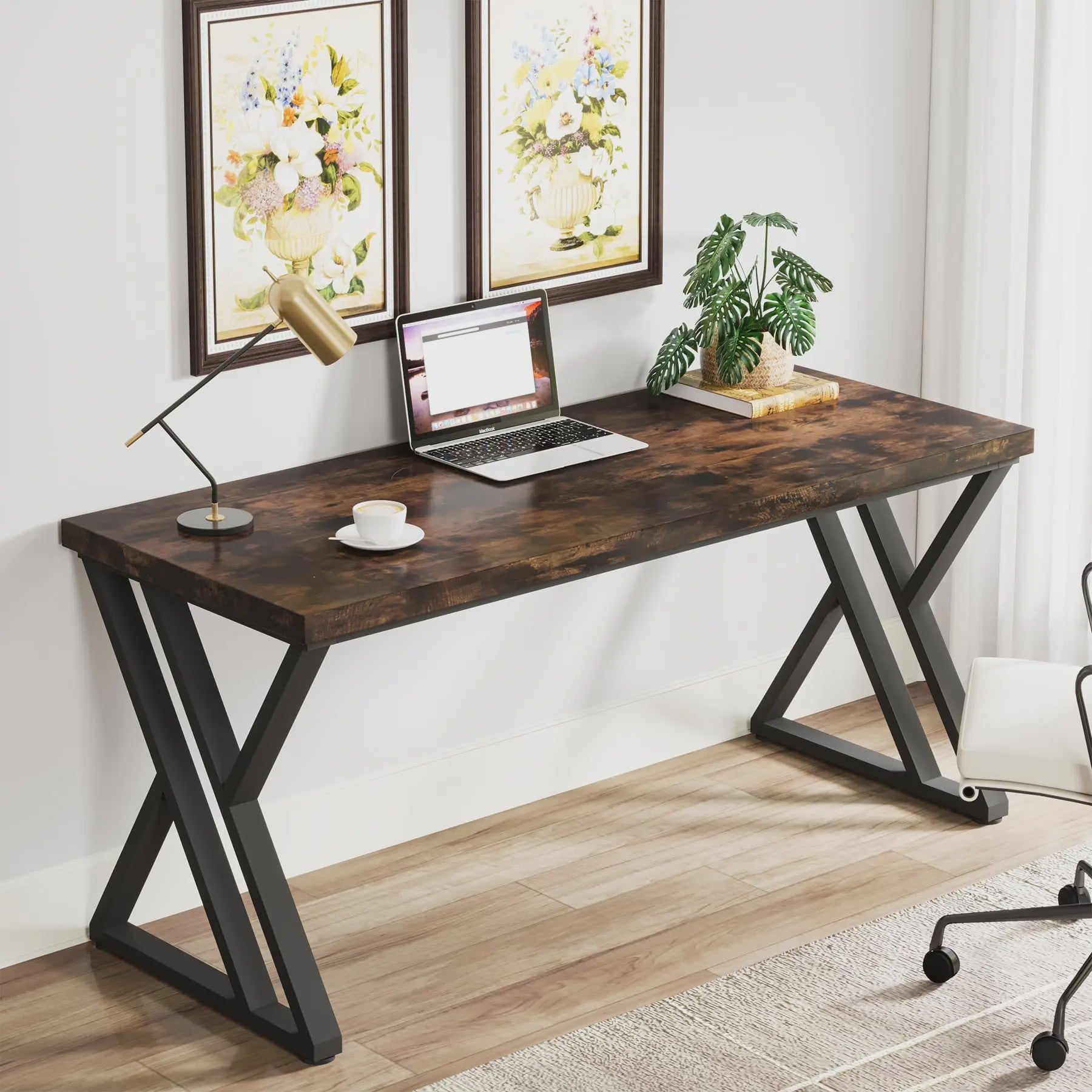 Modern 140cm Bureau met Z-Poot - Robuust Computerbureau voor Thuiswerken
