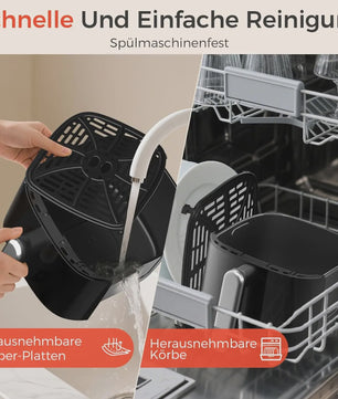 4.2L Airfryer met LED Touchscreen, 6 Voorgeprogrammeerde Menu's & Timer