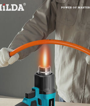 HILDA 21V Draadloze Hete Lucht Föhn - Oplaadbaar, Compatibel met Makita Batterij, Inclusief Mondstukken
