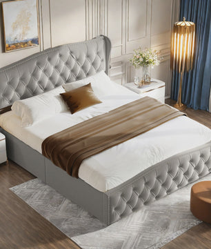 Stijlvol Hydraulisch Bed met Opbergruimte - Modern Design
