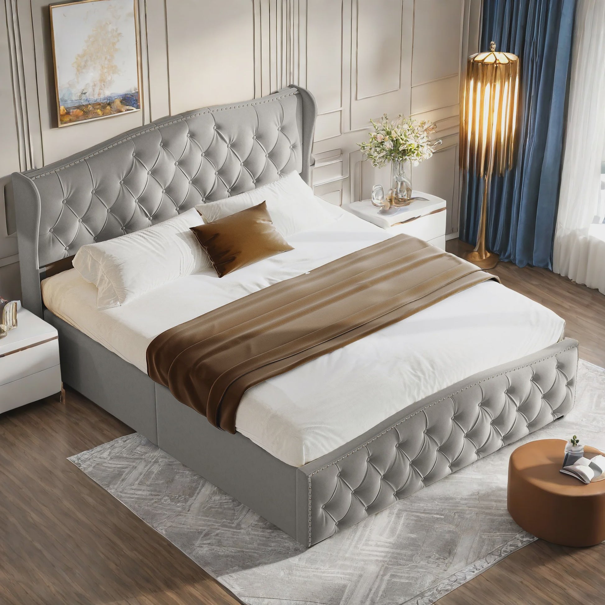 Stijlvol Hydraulisch Bed met Opbergruimte - Modern Design