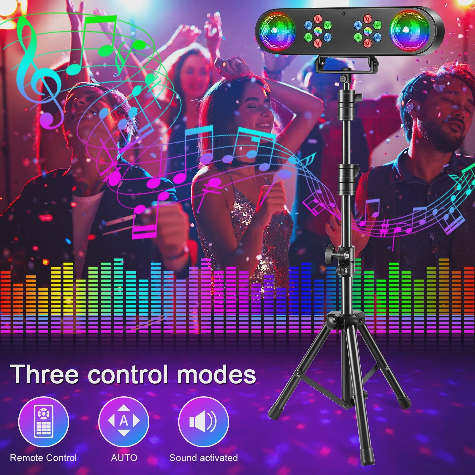 Krachtige Party & DJ Verlichting: RGB LED Effecten, Magische Bal & Stroboscoop met Afstandsbediening
