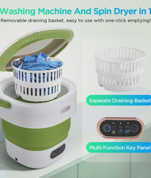 Mini Washing Machine 13 L Portable Washing Machine With Spinner, Travel Washing Machine With 3 Modes, Mobile Washing Machine