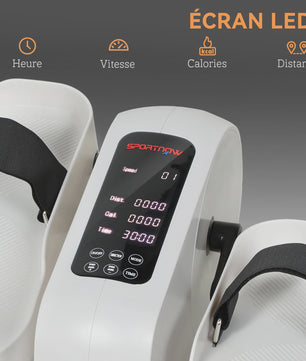 SPORTNOW Mini Hometrainer met LCD, Afstandsbediening en 12 Snelheden - Draagbaar & Stil