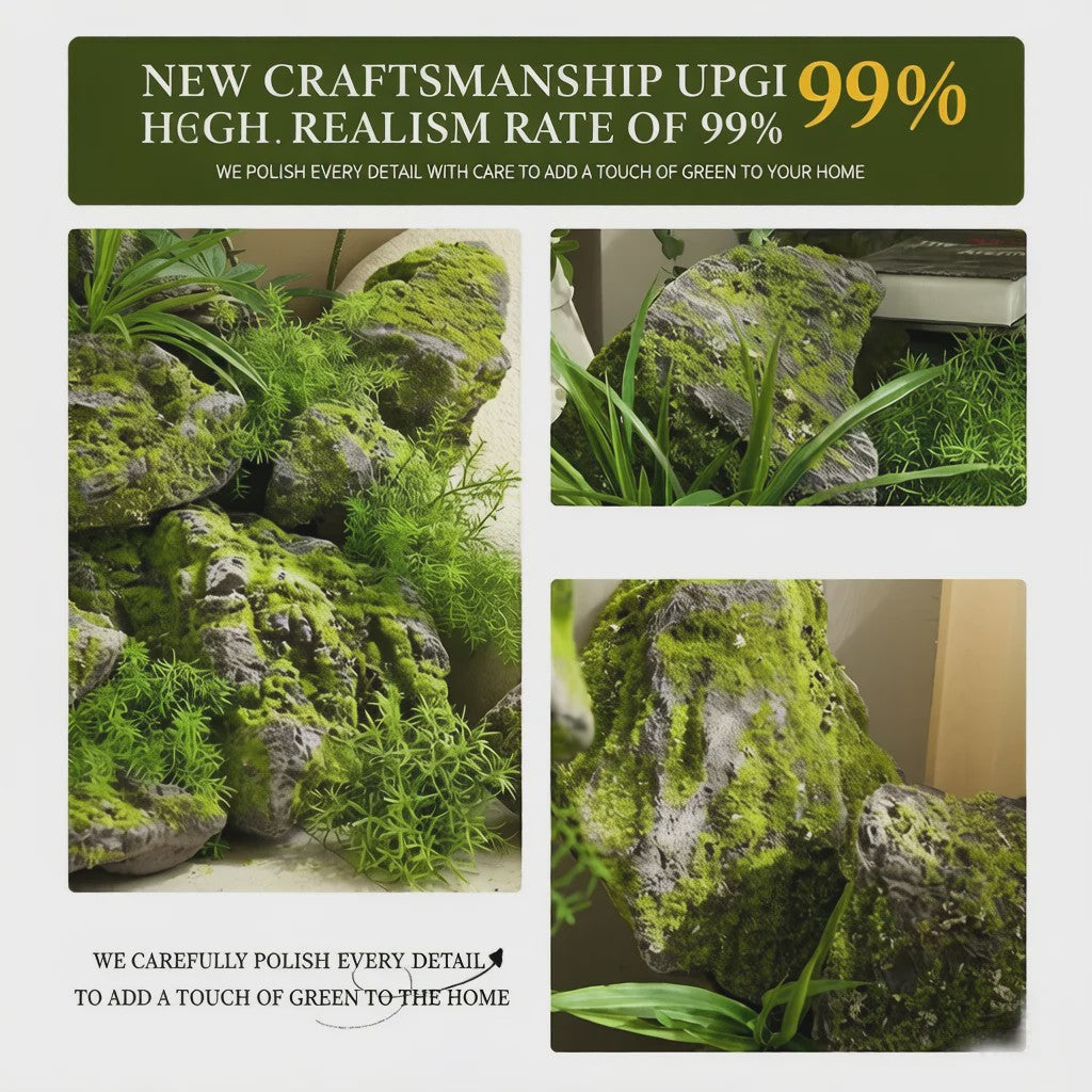 Realistische Gesimuleerde Mos Steen - Decoratieve Kunst Rots voor Tuin en Landschap