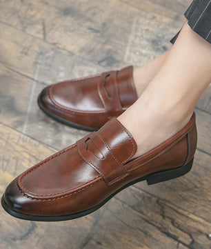 Klassieke Heren Leren Loafers - Stijlvolle Business & Casual Schoenen