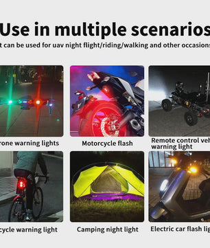 Universeel Mini LED Waarschuwingslicht - 7 Kleuren & 22 Modi - USB Oplaadbaar