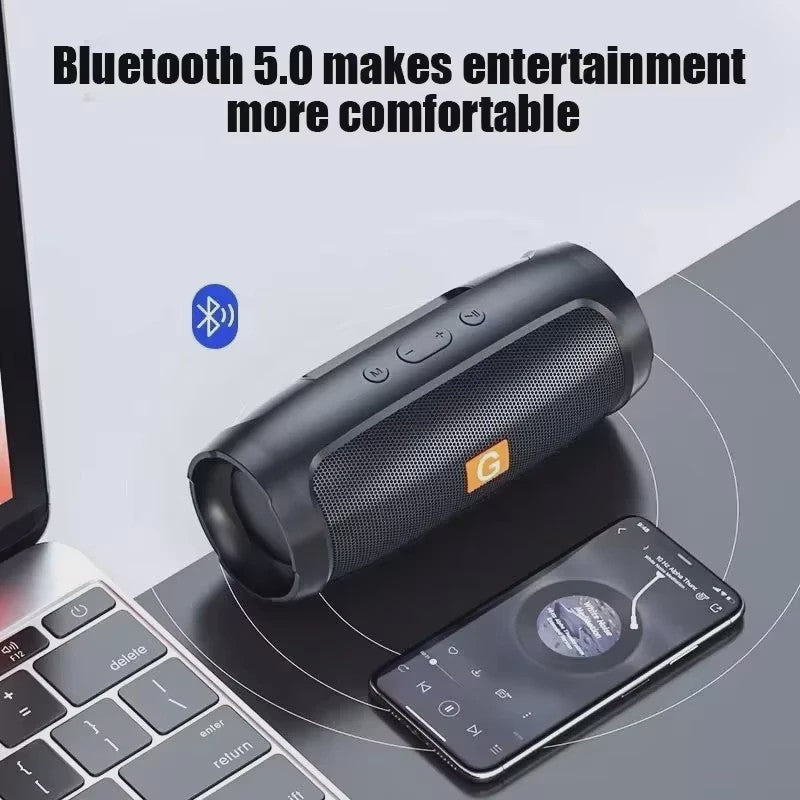 Lenovo Draadloze Bluetooth Speaker met Subwoofer - Draagbaar, Stereo, FM, USB & TF Kaart
