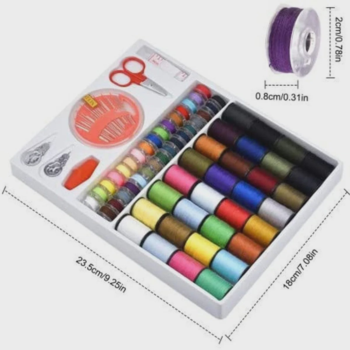 Uitgebreide Naaiset: 64 Kleuren Polyester Garen Spoelen voor Hand- en Machinaal Naaien