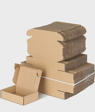 Set van 10/30 Luxe Kartonnen Cadeauboxen - Wit & Bruin, Diverse Maten