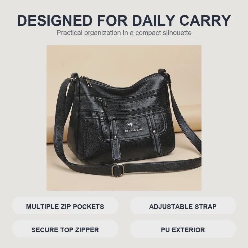 Modieuze Leren Moeder Tas - Grote Capaciteit Schoudertas & Crossbody voor Dames