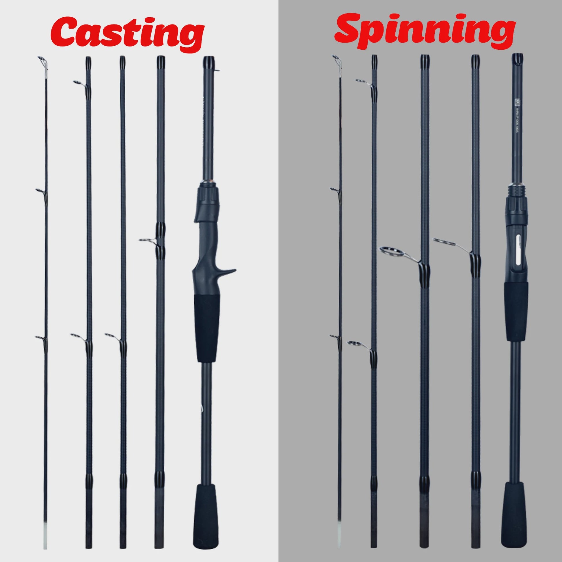 PHISHGER Carbon Reishengel - Spinning & Baitcasting - Ultralicht 5-30g - Snel Actie
