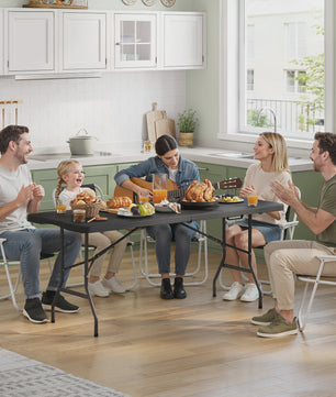 Opvouwbare Tuintafel voor 8 Personen - Draagbaar, Weerbestendig & Inclusief Draagtas