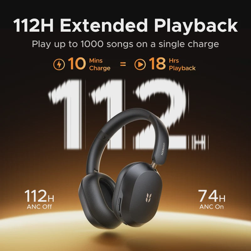 UGREEN Max5s Draadloze Over-Ear Koptelefoon met 45dB ANC & 112 Uur Batterijduur