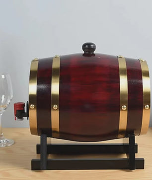 Houten Wijnvat 1L, 1.5L, 3L - Vintage Eiken Vat voor Wijn, Whiskey & Bier - Decoratie