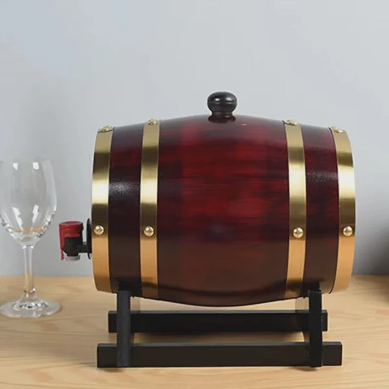 Houten Wijnvat 1L, 1.5L, 3L - Vintage Eiken Vat voor Wijn, Whiskey & Bier - Decoratie