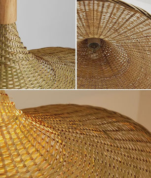 Klassieke Bamboe Hanglamp 50cm - Handgeweven Rotan Plafondlamp