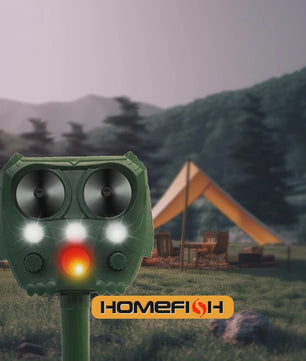 Solar Dier Afweerder Ultrasoon met LED Verlichting - Honden, Katten & Vogels Verjagen