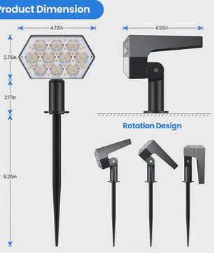 92 LED Solar Tuinspots - Waterdicht IP65, Buitenverlichting met Bewegingssensor