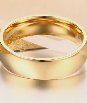Gouden RVS Trouwring & Verlovingsring - Unisex - Maten 4-15