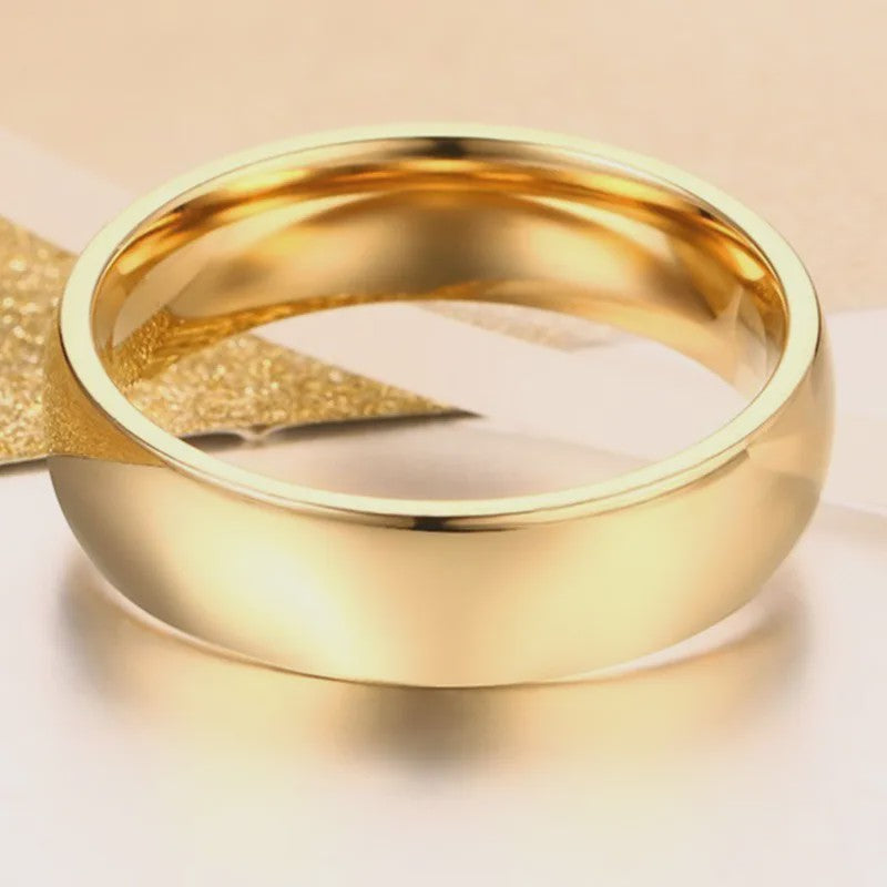 Gouden RVS Trouwring & Verlovingsring - Unisex - Maten 4-15