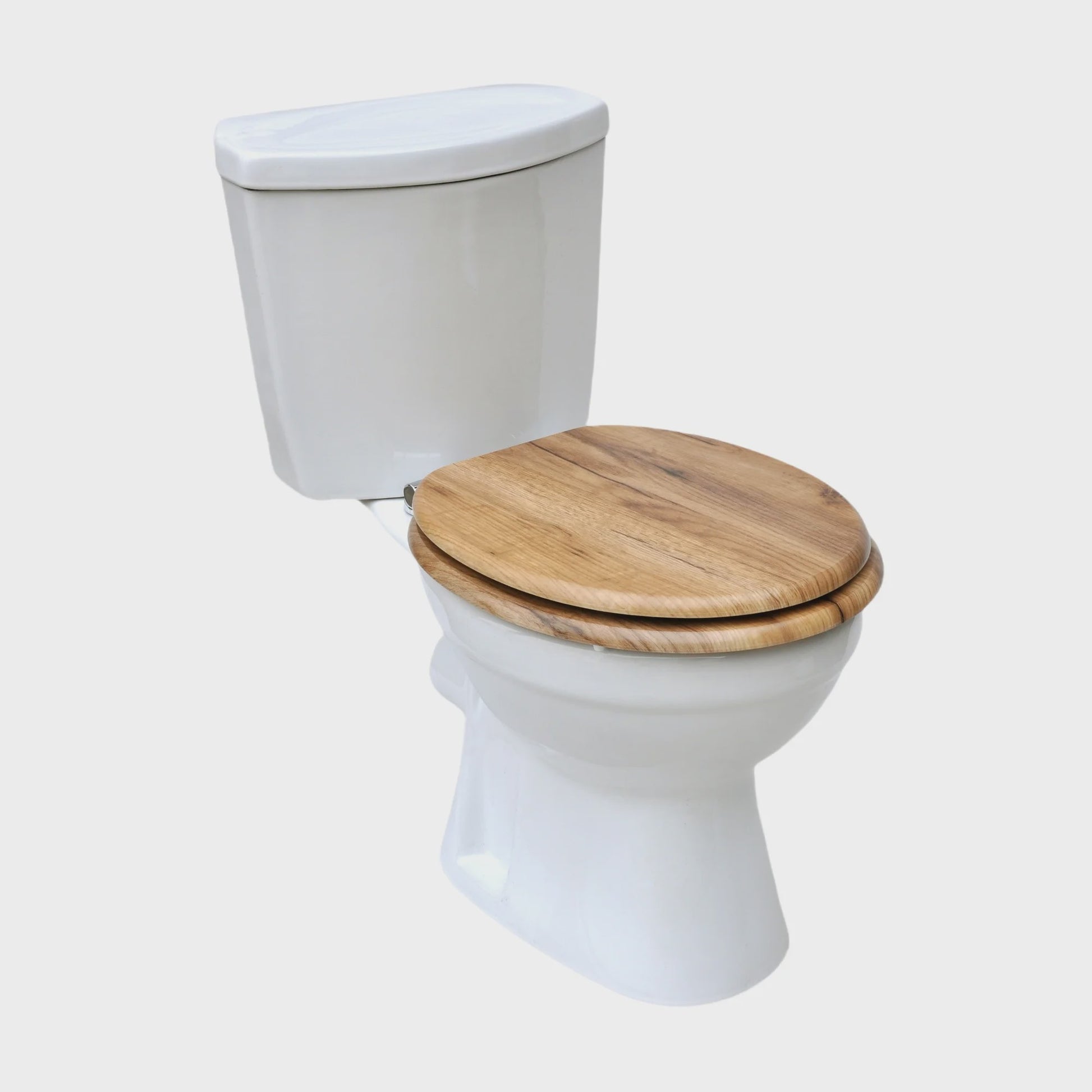 SINOBATH Toiletzitting met Soft-Close, Antibacterieel en Houtlook - Duurzaam MDF