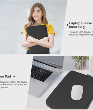 Schokbestendige Laptoptas Sleeve met Handvat - Bescherming voor 12.5 t/m 16.7 Inch Laptops