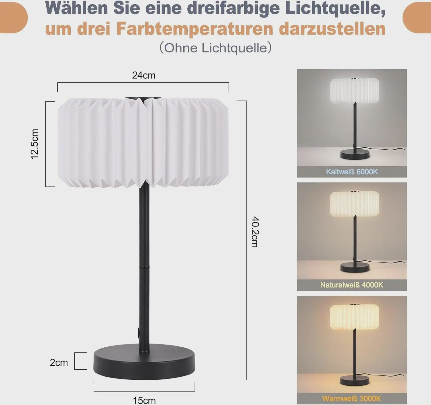 Vintage Design Tafellamp met Papieren Lampenkap - Sfeervolle Slaapkamerlamp