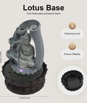 Zen Boeddha Tafelwaterpartij met Fontein - Meditatieve Decoratie voor Huis & Kantoor