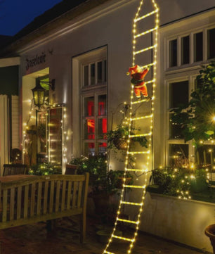 Kerstman Klimladder LED Verlichting - 1.5/3M - USB Plug - 8 Modi