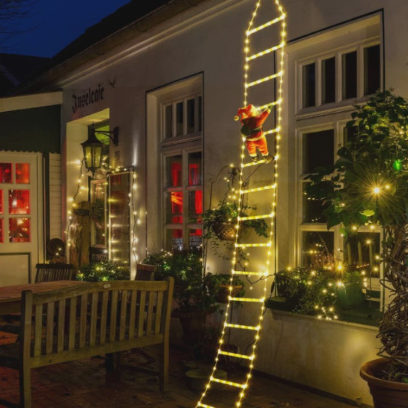 Kerstman Klimladder LED Verlichting - 1.5/3M - USB Plug - 8 Modi