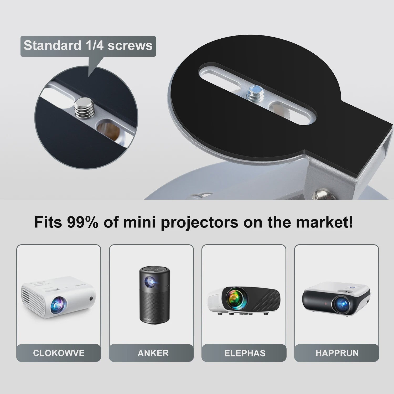 Universele 3-in-1 Projector Stand: Desktop, Muur & Plafond Montage