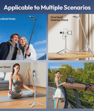 Ulanzi TT88 1.44M Selfie Stick & Statief met MagSafe Klem - Overhead & 360° Fotografie
