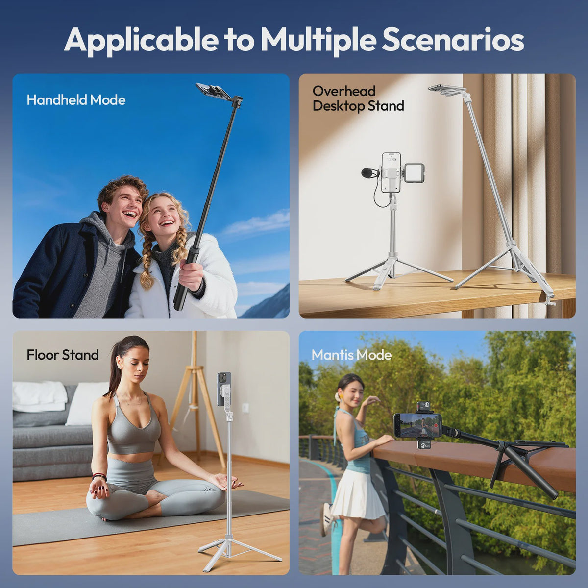 Ulanzi TT88 1.44M Selfie Stick & Statief met MagSafe Klem - Overhead & 360° Fotografie