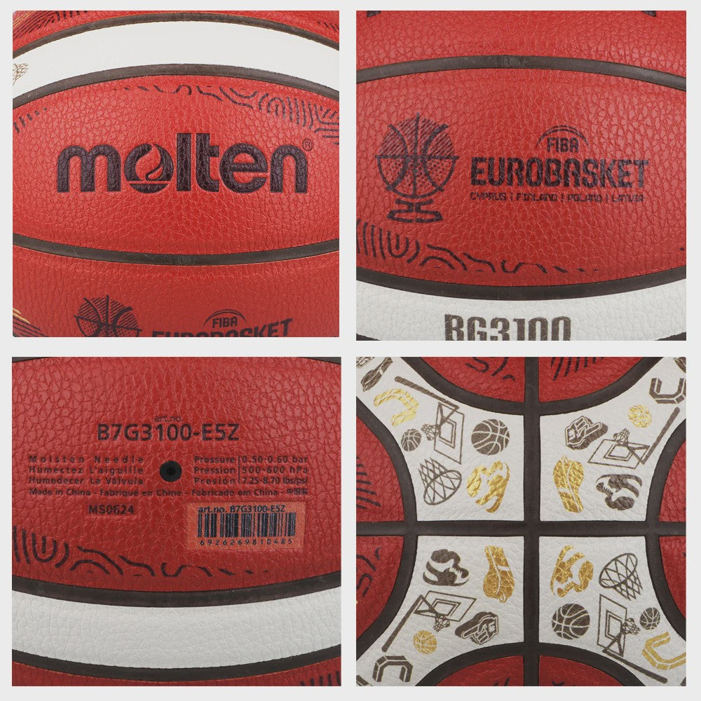 Molten BG3100 Basketbal: Officiële Maat 7, 6, 5 | PU Leer | Indoor & Outdoor Gebruik