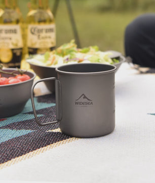 Widesea Titanium Camping Mok - Lichtgewicht & Duurzaam Outdoor Tafelgerei